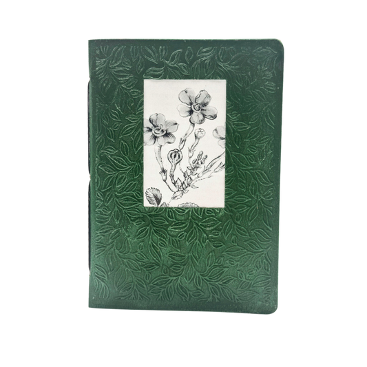 A6 Mini Junk Journal - Green Leafy Flower