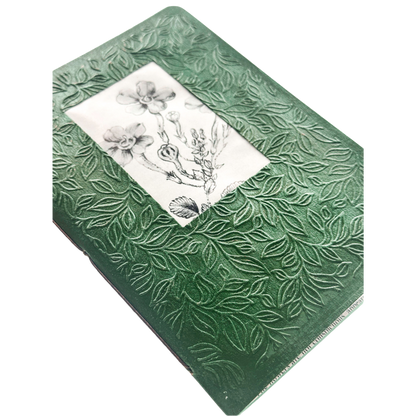 A6 Mini Junk Journal - Green Leafy Flower