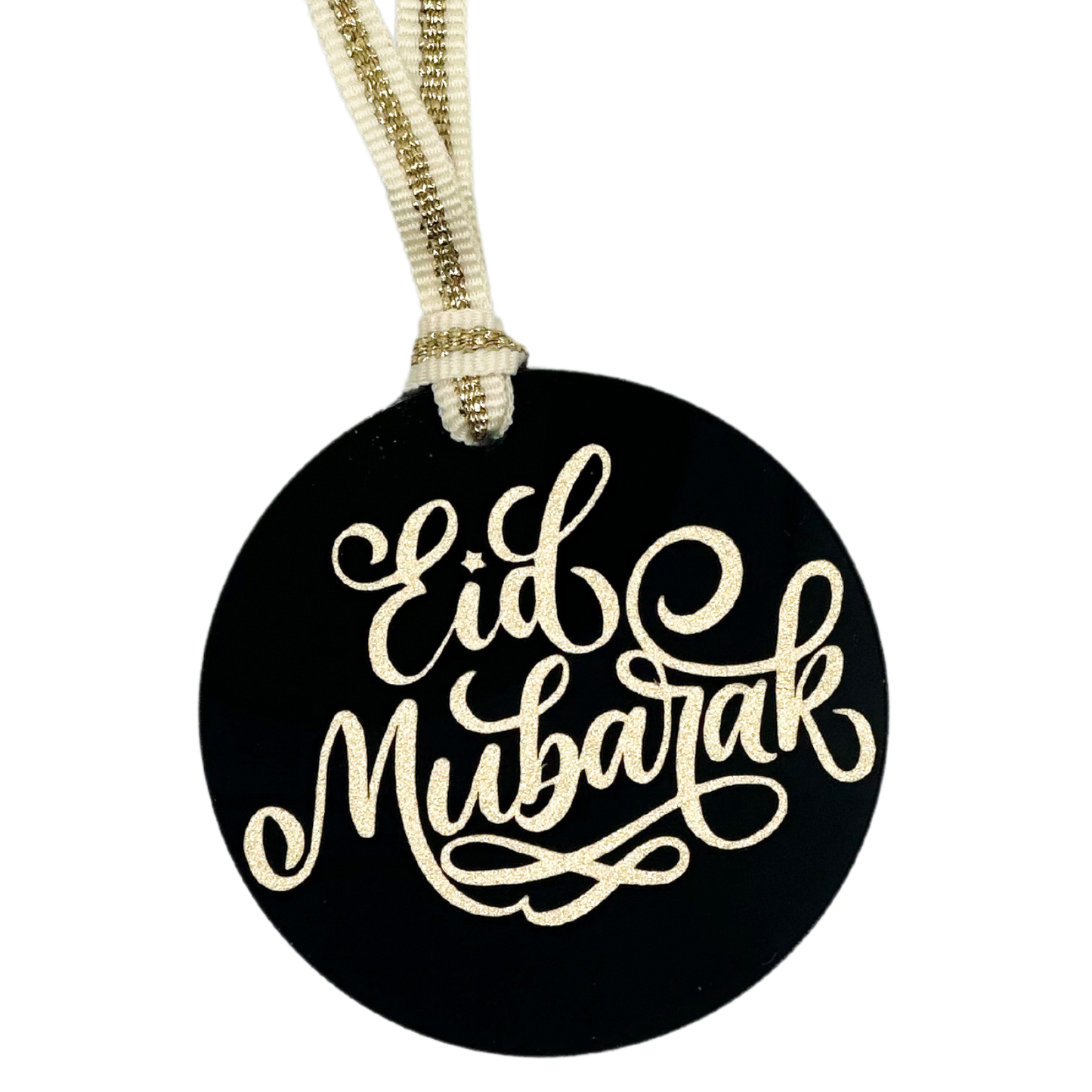 Acrylic Gift Tag - Eid Mubarak Black