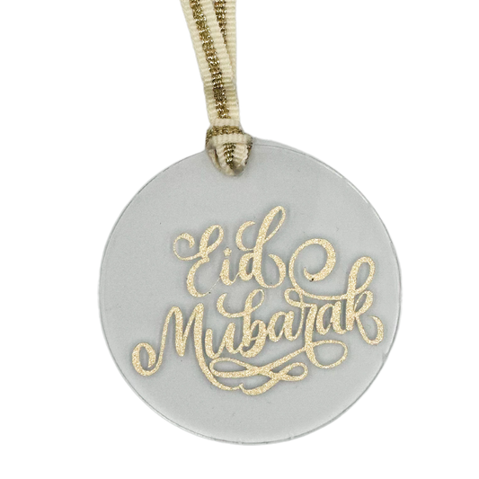 Acrylic Gift Tag - Eid Mubarak Clear