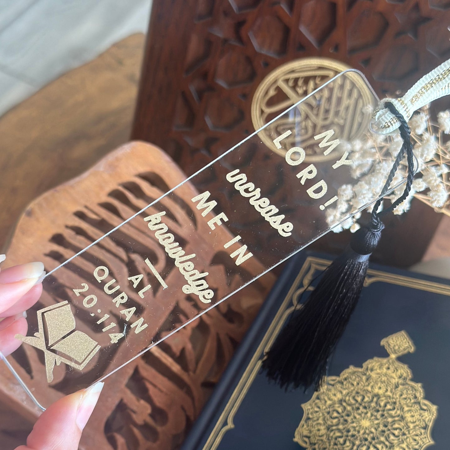 Acrylic Islamic Bookmark - Increase Me in Knowledge