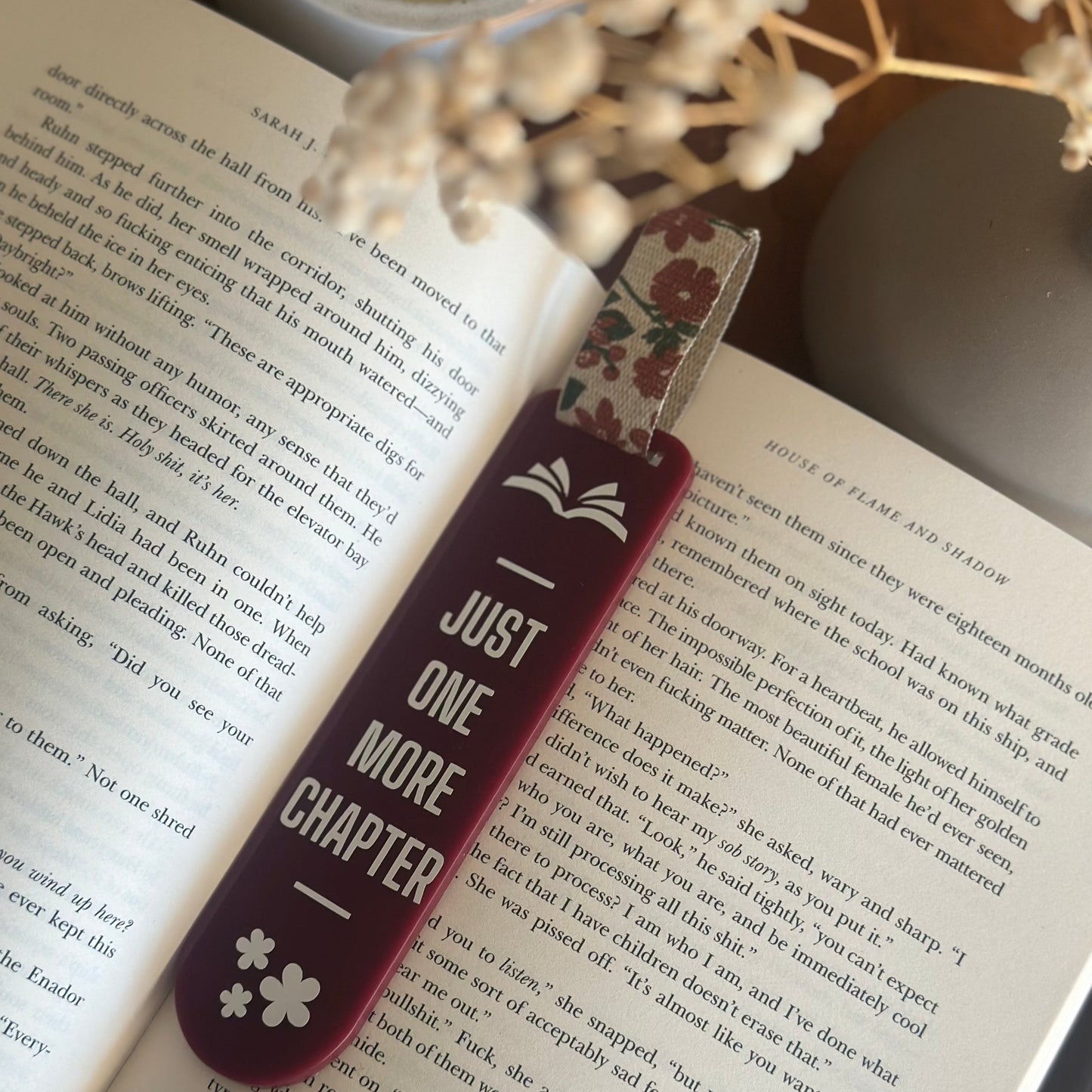 Acrylic Reader's Bookmark - One More Chapter