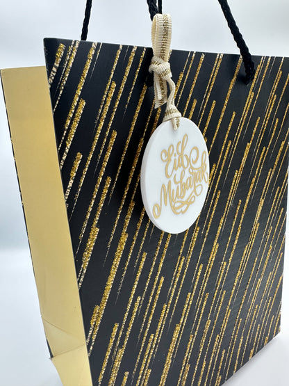 Acrylic Gift Tag - Eid Mubarak White